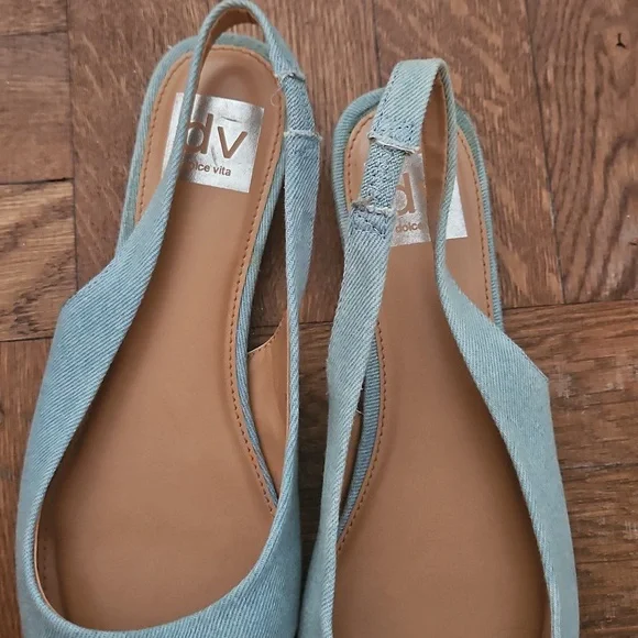 Women's Blue Slingback Flats Dolce Vita Sz 9 - Picture 4 of 4